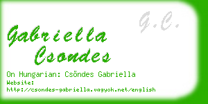gabriella csondes business card